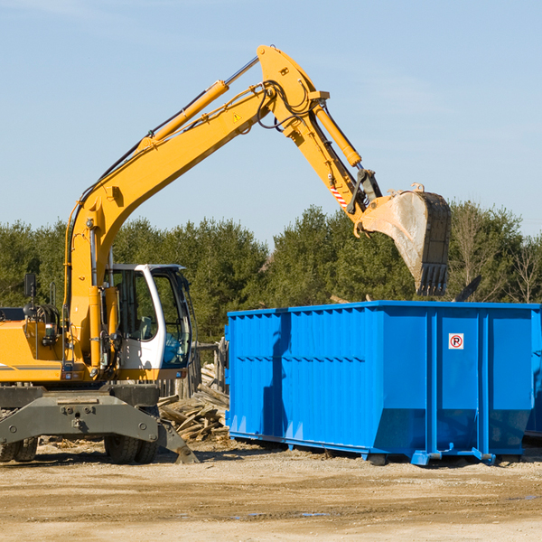 what size residential dumpster rentals are available in Cushing Wisconsin